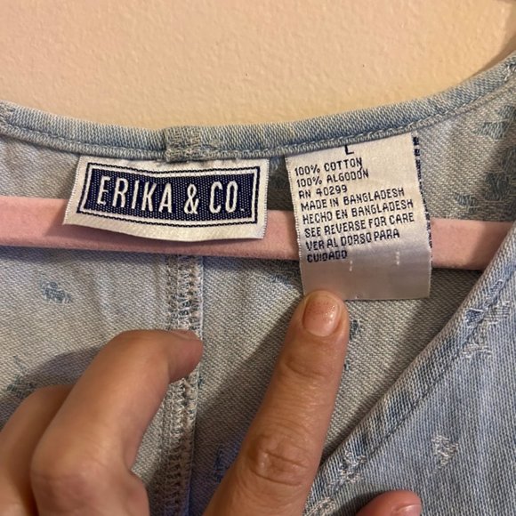 Vintage Erika and co maxi dress 100% cotton size L - Picture 2 of 2